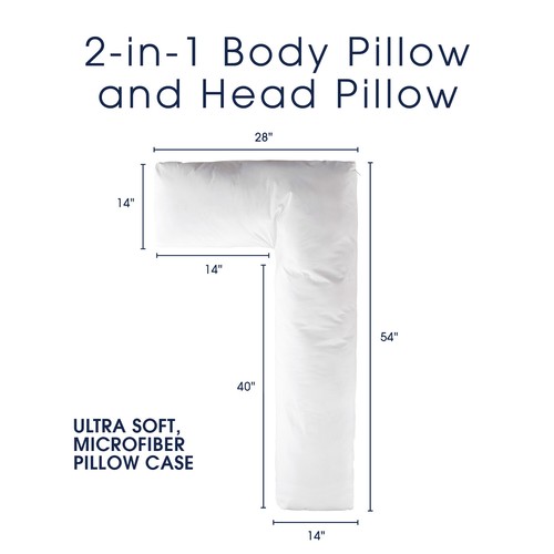 Almohada hipoalergénica en forma de L Cheer Collection con cubierta con cremallera - Imagen 4 de 5