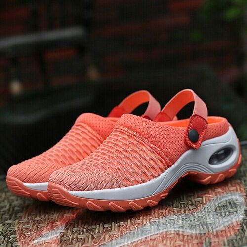 Scarpe da passeggio donna Mules sneakers slip on donna rete traspiranti zoccoli estivi - Foto 45 di 60