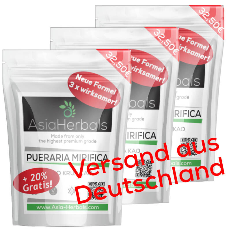 Pueraria Mirifica - 360 Kapseln 2100mg Konzentrat - Natürliche Brustvergrößerung