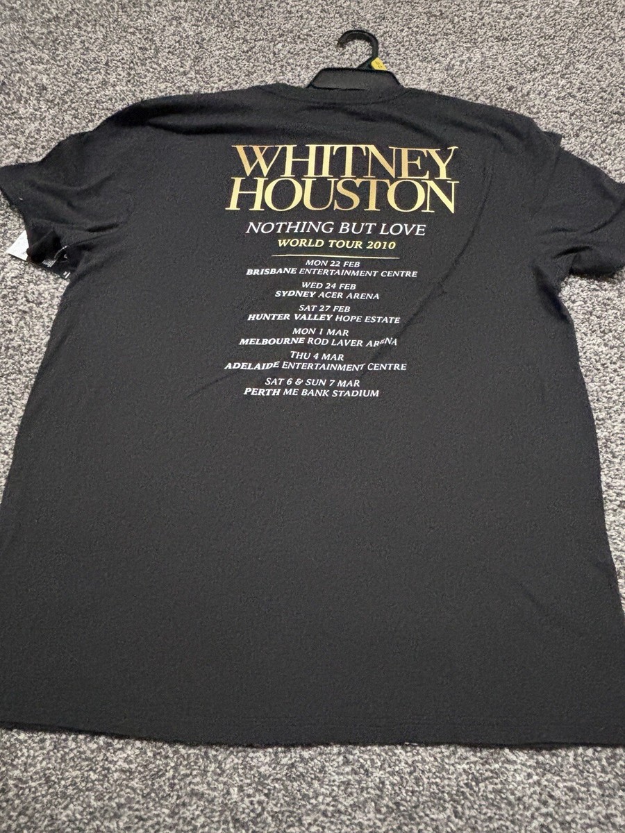 WHITNEY HOUSTON WORLD TOUR 2010 NOTHING BUT LOVE NEW T-SHIRT