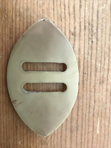 Vtg Antique 1930s Art Deco Faux Mother Pearl Scarf Slide Belt Buckle Notion 6.5c - Picture 5 of 7