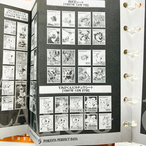 Pokemon Stamp Seal Holder File Snap Stock Book Pikachu Sheet Limited Vintage - Picture 17 of 24