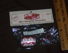 COCA - COLA BRAND MINI HANGING CERAMIC ORNAMENT NEW IN PACKAGE