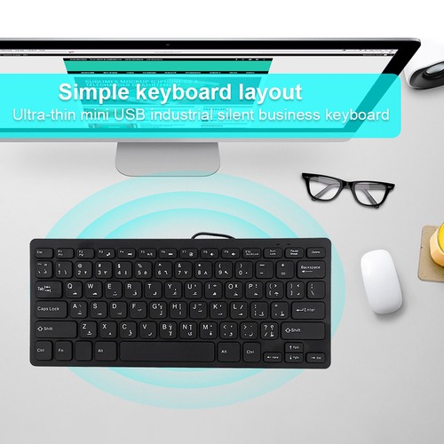Portable Keyboard Wired Keyboard Mini 78 Keys Arabic Keyboard Office For Desktop - Picture 6 of 7