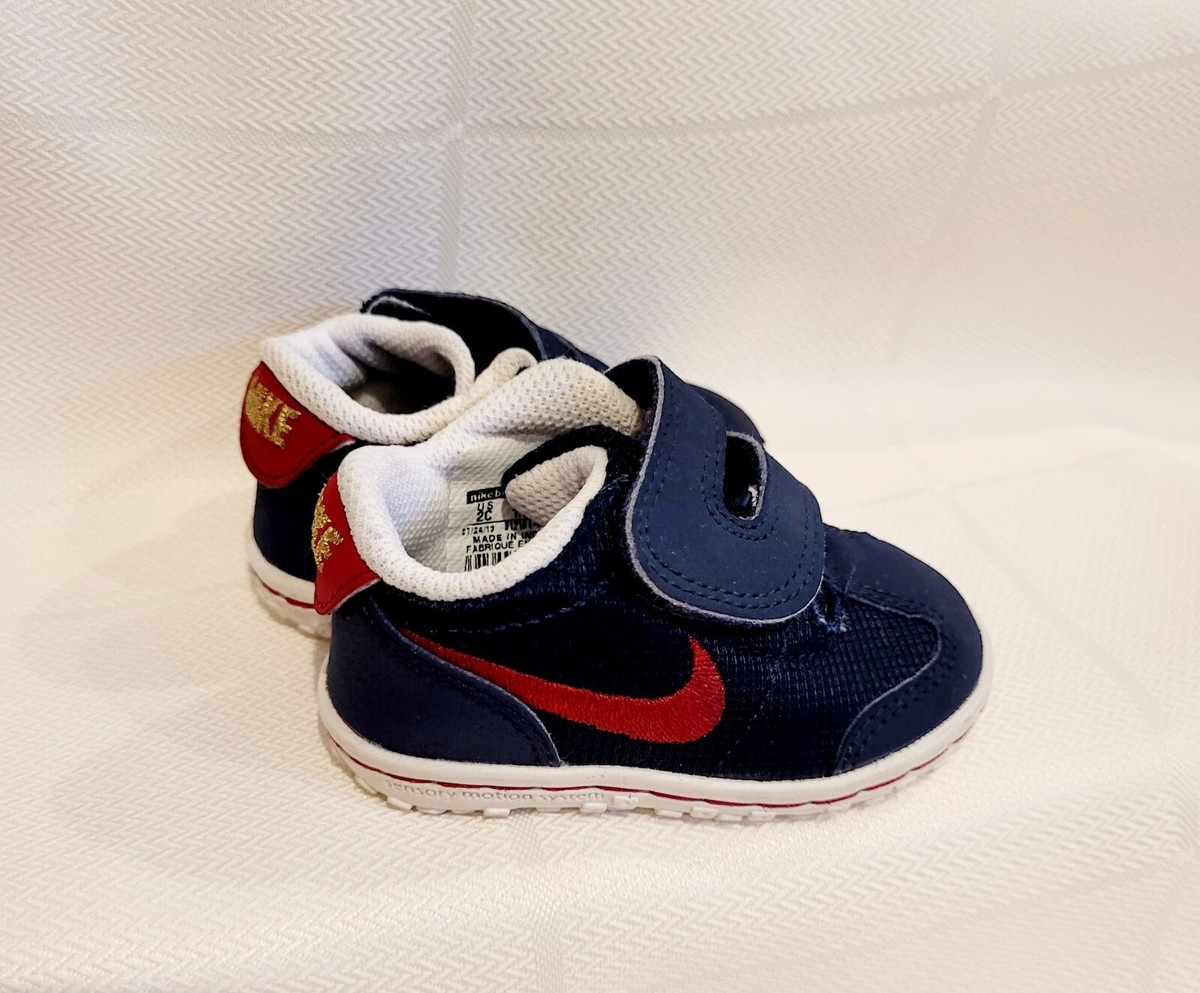 NIKE Sensory Motion System Tennis Shoes Baby Toddler Size 2C Flexible Navy Blue | eBay
