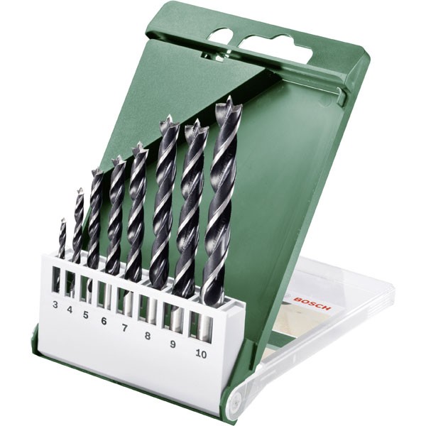 Bosch Wood Twist Drill Set Straight Shank 3 to 10mm 8-pcs