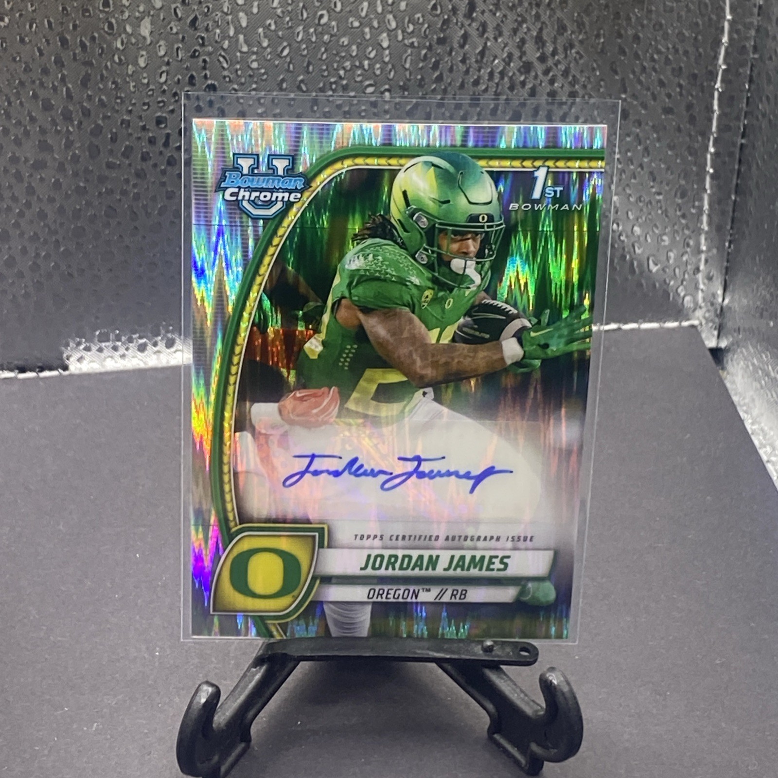 2024 Bowman Chrome U Jordan James 1st Bowman Auto Autograph Flash Prizm