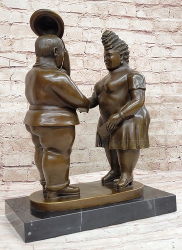 Contemporary Abstract Bronze Figures "Botero" Sculpture Figurine Statue Art Deco - Bild 3 von 10