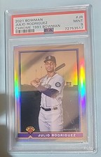 2021 Bowman Chrome 1991 Bowman Julio Rodriguez #91B-JR (RC) Mint 9