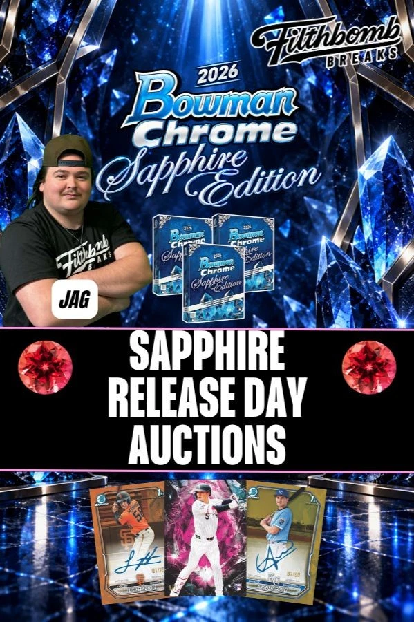 $1 START BOWMAN CHROME SAPPHY W/ JAG!!