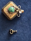 Antique BRASS & JADITE Perfume Bottle. Machite. WOW!!! — photo 4