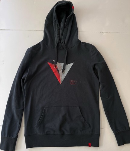 Felpa Dainese After con cappuccio donna L nera stampa grafica logo elasticizzato