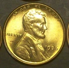 1936-P BU - SOLID LINCOLN WHEAT CENT - GOOD LUSTER - SEE PICS!!