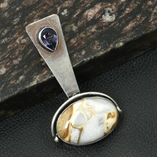 Jasper Amethyst Gemstone Ethnic Handmade Pendant Jewelry For Gift 2.4