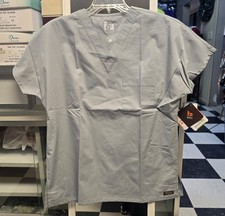 Barco Gray S Medical Scrub Top Unisex 55 Cotton 45 Polyester Solid