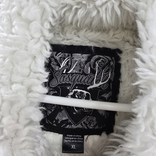 Vintage Fox Racing Sasquatch Zip Hoodie Fur Lined Monogram Logo Y2K Women Sz XL - Picture 2 of 7
