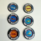 Lot Of 6 1960s Mattel Hot Wheels Redline Vintage Pin Button Badges