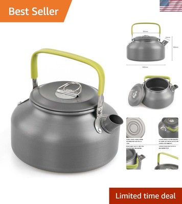 Compact 0.8L Outdoor Aluminum Kettle with Quick Heating Base & Carry Bag