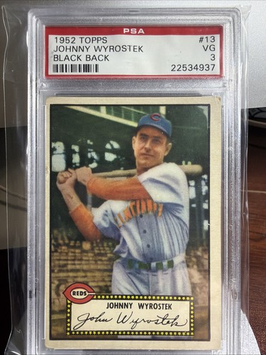 Johnny Wyrostek #13 1952 Topps card