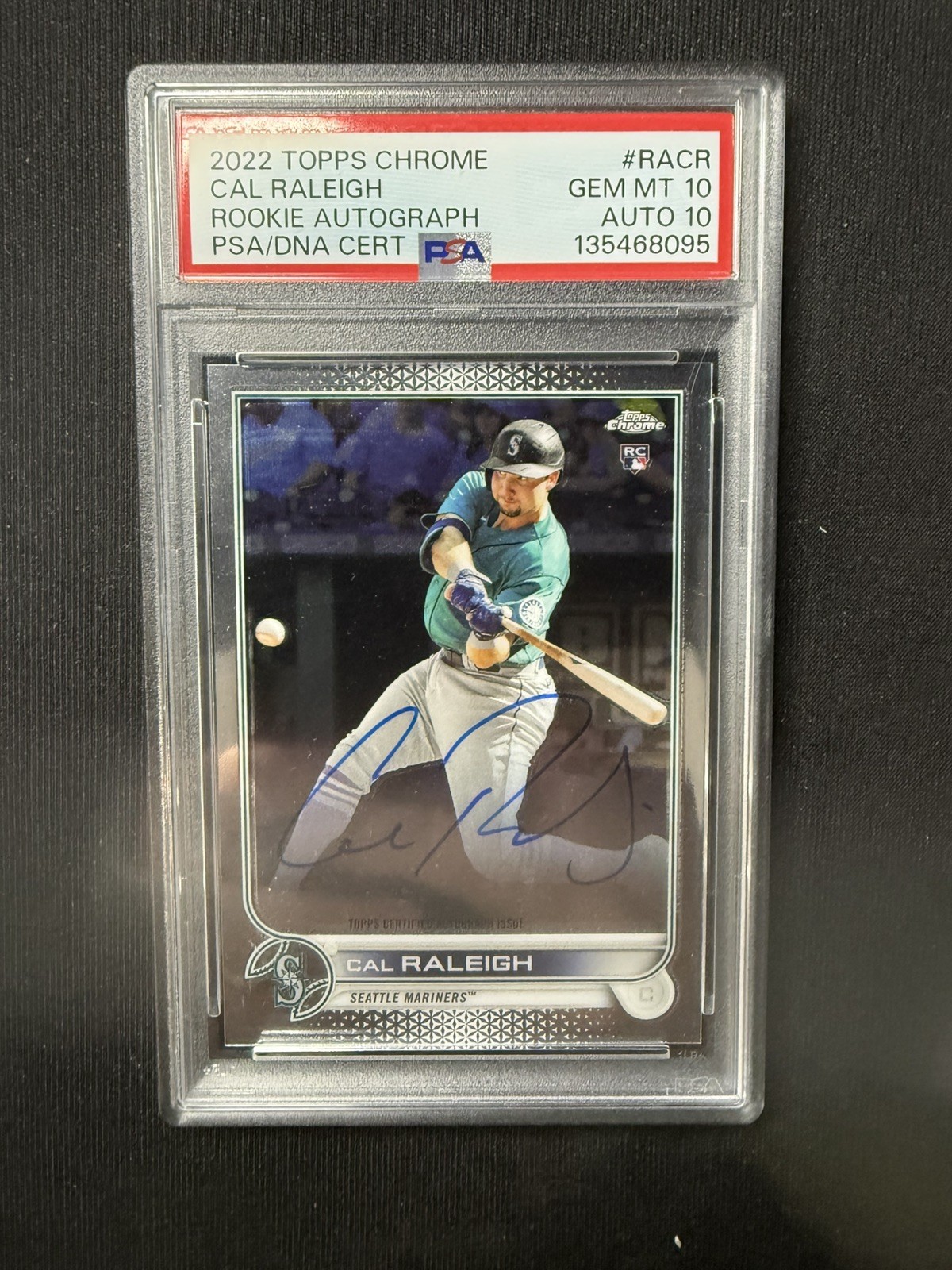 Cal Raleigh 2022 Topps Chrome #RA-CR Rookie Auto Price Guide 