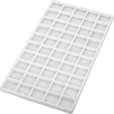 5 White 50 Slot Pendant Jewelry Showcase Display Tray Inserts
