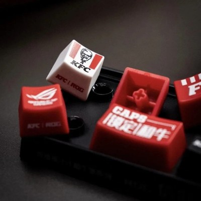 1 Set KFC Keycap Mechanical Keyboard Model Anime Cartoon Peripheral Toy Kit