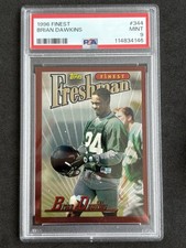 1996 Topps Finest #344 Brian Dawkins PSA 9 Rookie Card RC. rookie card picture