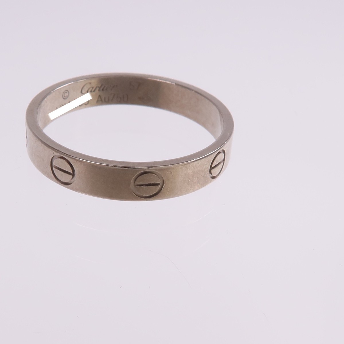 CARTIER Mini Love Ring 18K White Gold Cartier#57/US#8 | eBay