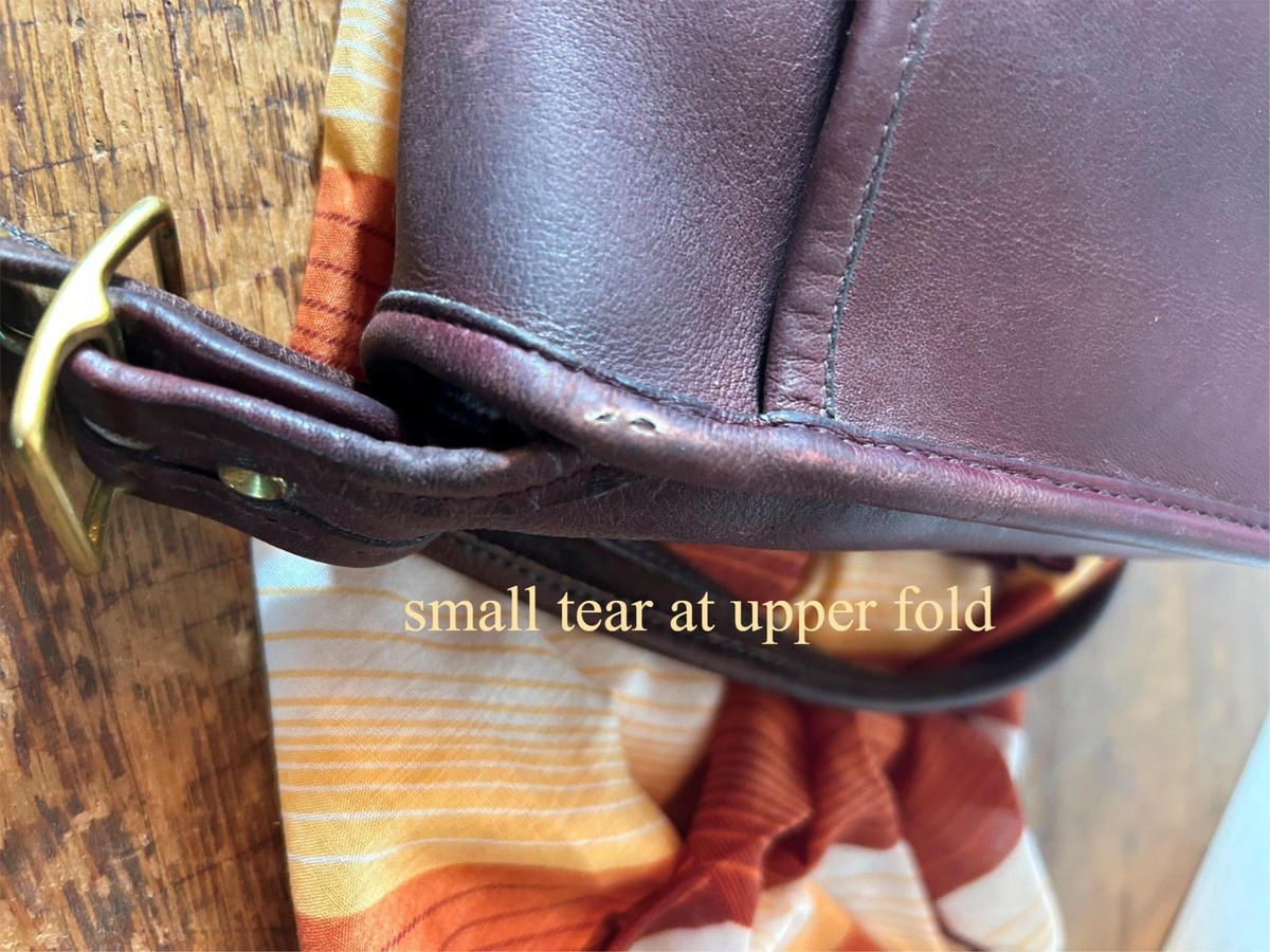Vintage Coach Dark Brown Glove Tanned Distressed Leather Pocket