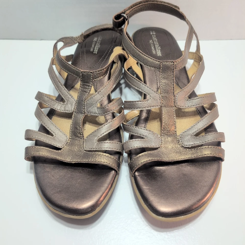 Sandalias cómodas Naturalizer N5 para mujer de cuero 9,5 superior Foto 3 de 4