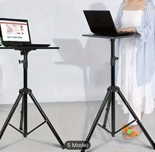 Versatile Projector Support with Tray - Mobile Laptop Holder, Collapsible Tripod