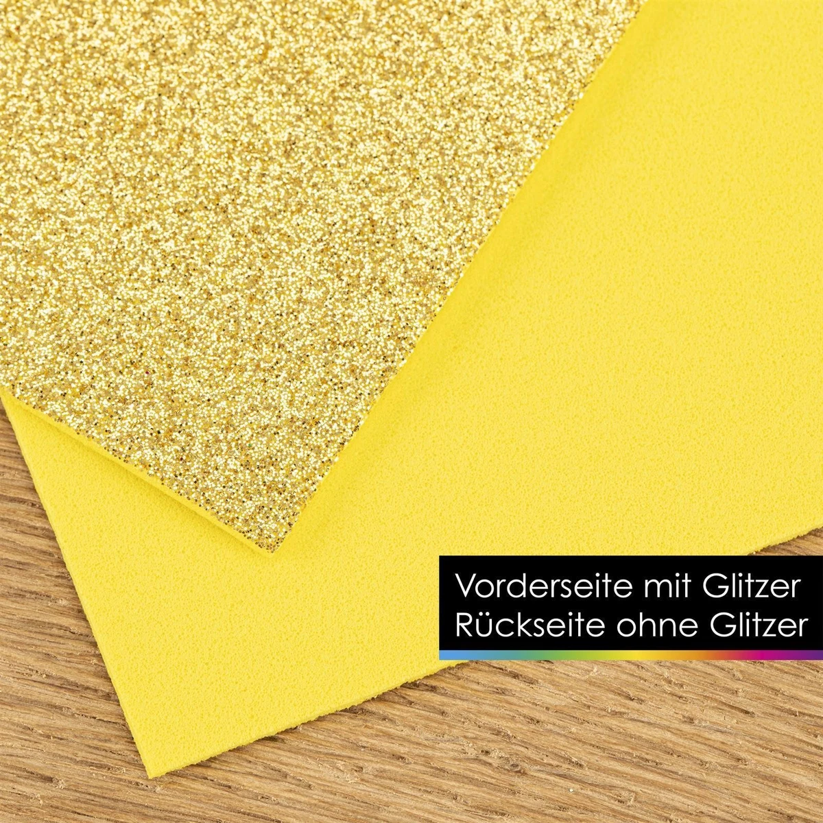 OfficeTree 30 Bögen Glitzer Moosgummi 2mm - 15 Farben - Moosgummi Platten A4