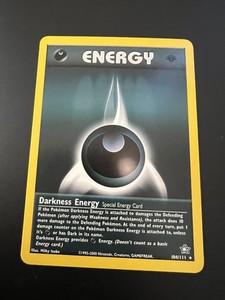 Darkness Energy 104/111 Neo Genesis 1st Edition 2000 Pokemon Card Rare NM