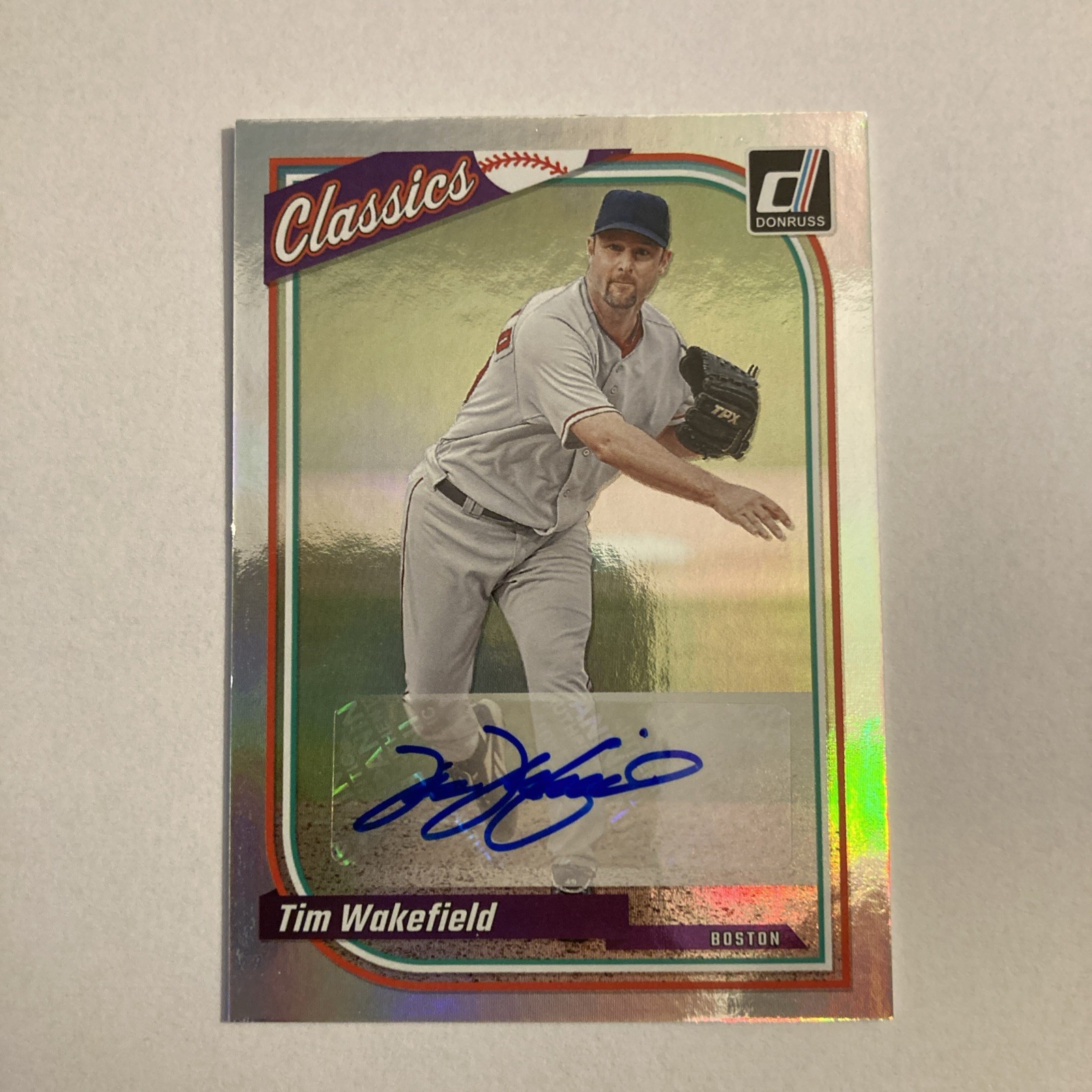 2023 Panini Donruss Classics Tim Wakefield Auto Boston Red Sox SP Refractor 