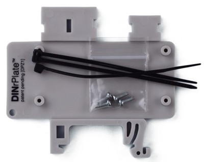 DINrPlate DPZ1 - Hutschienenhalter für Raspberry Pi Zero grau Hutschienengehäuse