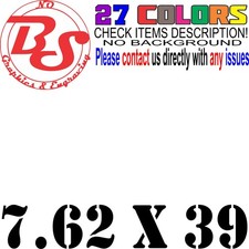 7.62 AK47 Rifles Materia Vinilo Calcomanía Pistola Rifle Pistola Disparo Defensa 2A Ai noBS