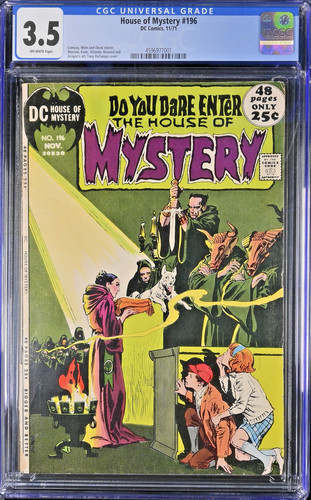 THE HOUSE OF MYSTERY 196 CGC 3.5 TONY DEZUNIGA PAGAN RITUAL COVER CPR CANDIDATE