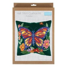 Trimits Half Stitch Tapestry Cushion Kit - Flutterby