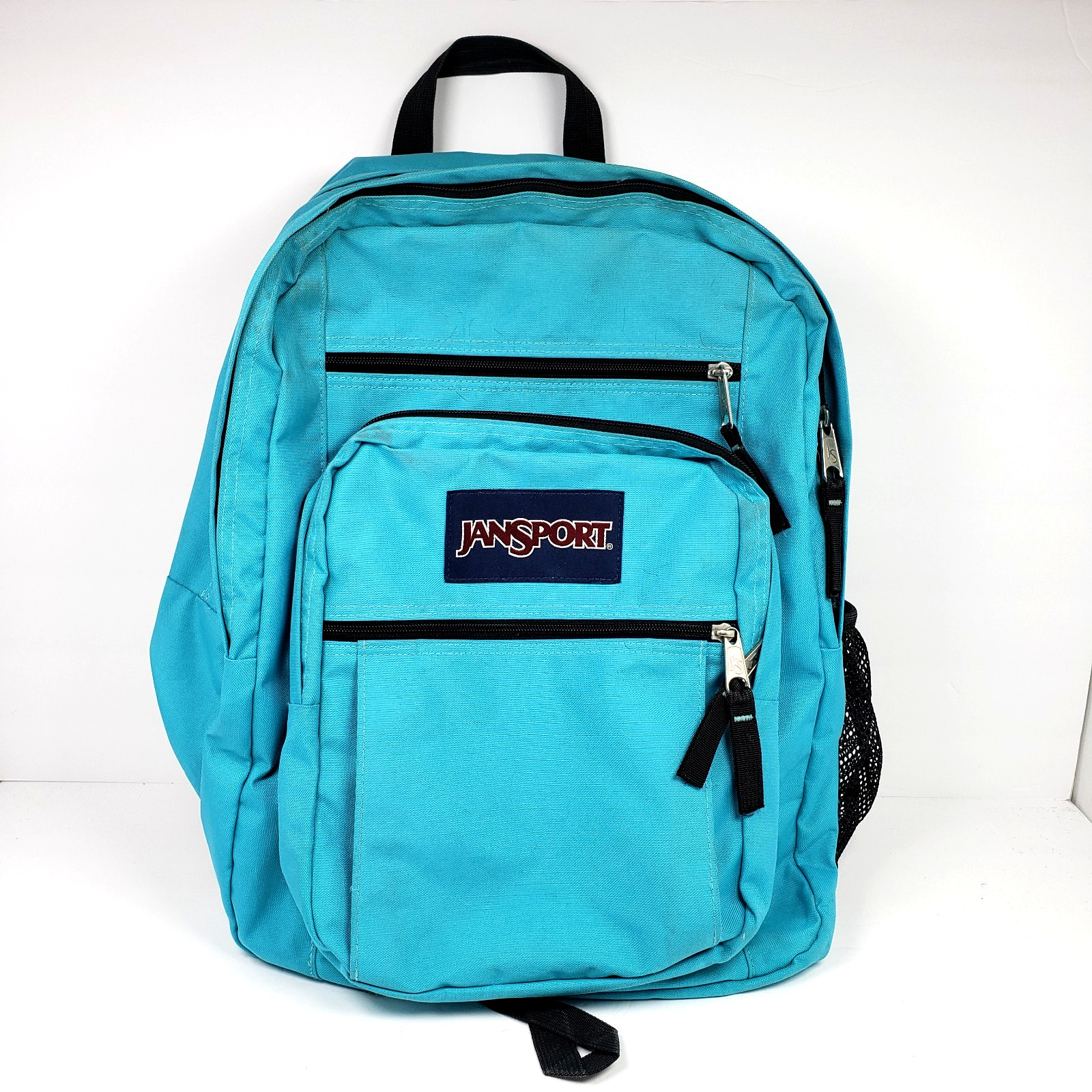 JanSport Big Student Turquoise Mammoth Blue Multi Use Carry Book Bag Backpack