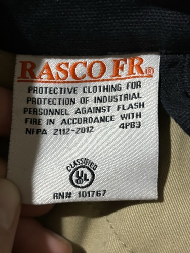 Rasco Men's Insulated FR Flame Resistant Bomber Jacket - Size S-Reg Reflective - Picture 11 of 22
