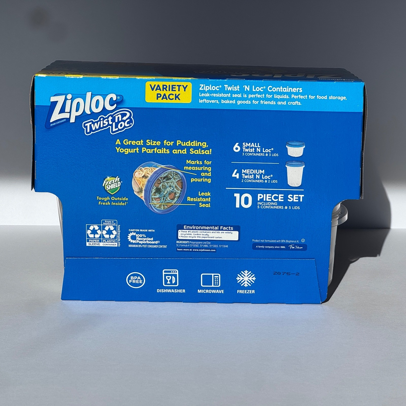 ZipLoc Twist N Lock 10 piece Value Pack 3 small & 2 medium containers w/lids New