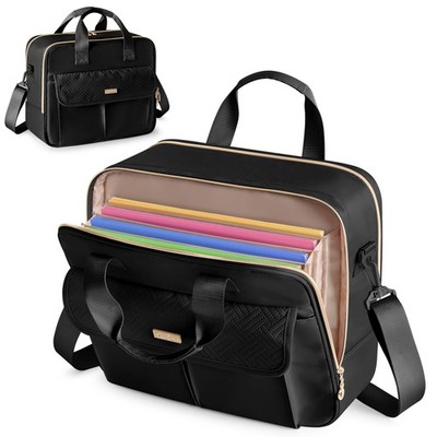 Bolsa con organizador de archivos tipo acordeón, maletín portátil 15,6 pulgadas
