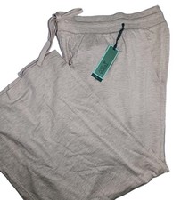 Terra Sky 4X Knit Lounge Pants Oatmeal Stretch Elastic Waist Drawstring