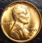 1955 S Lincoln Wheat Penny Gem BU 1c US Coin San Francisco Mint