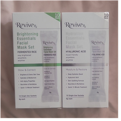 ReviveRx Brightening Mask Fermented Rice Hydration Mask Hyaluronic Acid Set