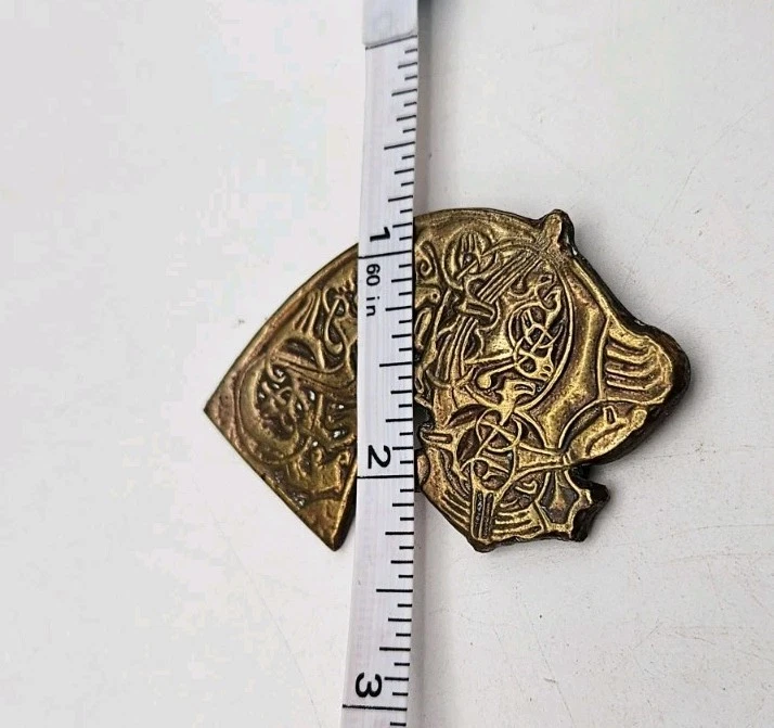 De colección Edad Vikinga Broa Caballo Arnés Montaje Pin Bronce Raro Gotland Suecia Foto 4 de 4