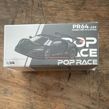 Pop Race 1:64 Diecast Honda NSX GT3 EVO22 PR64-159 Black Car Pop Race Series