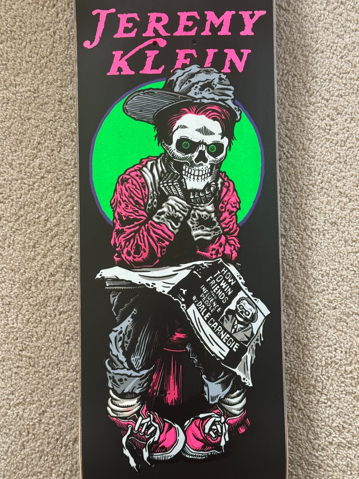 Signed Jeremy Klein BLACK EYED ZOMBIE KID 8.475 birdhouse hookups