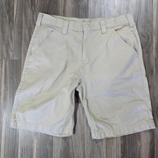 Carhartt B359 STN Mens Canvas Work Shorts Stone Tan Khaki Size 34