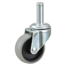 GRAINGER APPROVED 400K81 Stem Caster,2"dia,Rubber,75lb 400K81